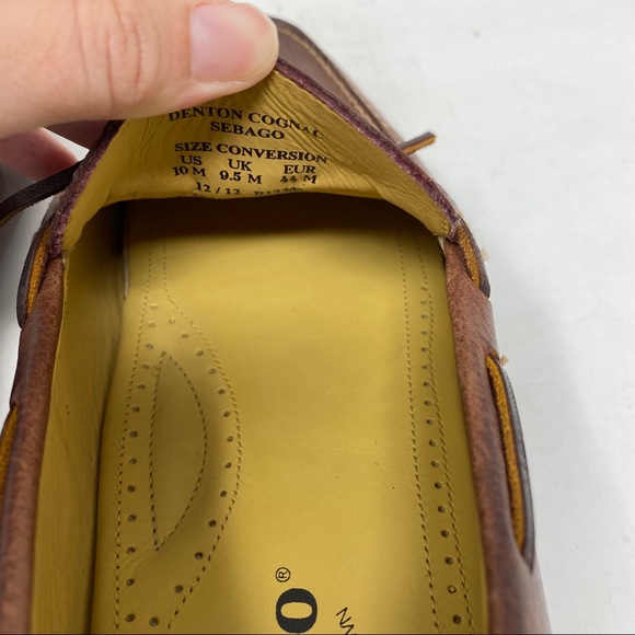 Sebago Men's Denton Driving Loafers Cognac - Picture 6 of 9